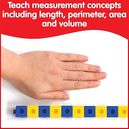 Miniatura 25 de edxeducation Cubos de enlace Juego de 100 Cubos de conteo Juguetes de clasificación de colores Manipulativos matemáticos para preescolares