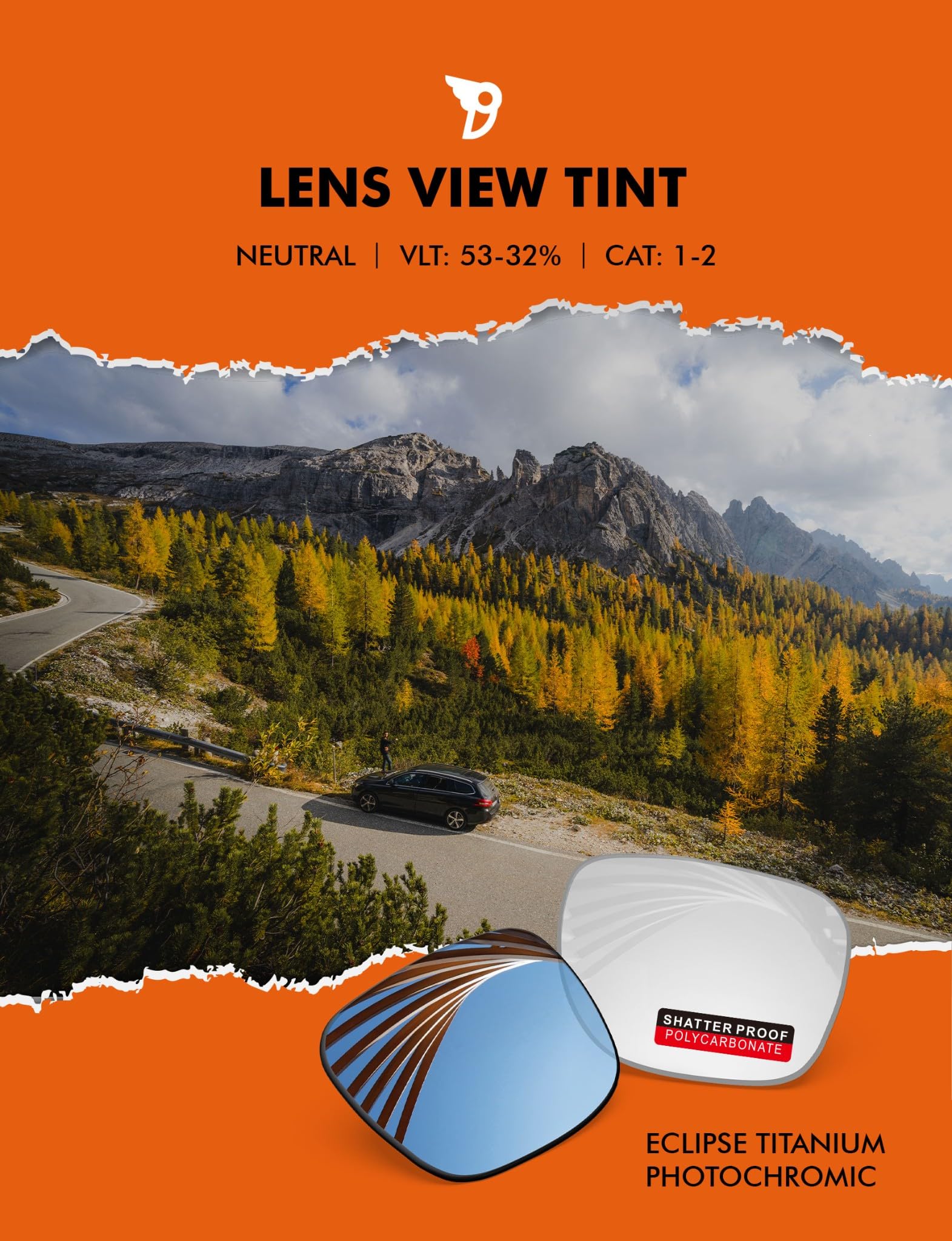 Lentes de repuesto PRO+ de policarbonato no polarizados para gafas de sol Ray-Ban Meta Headliner RW4009 de 50 mm, titanio Eclipse fotocromático