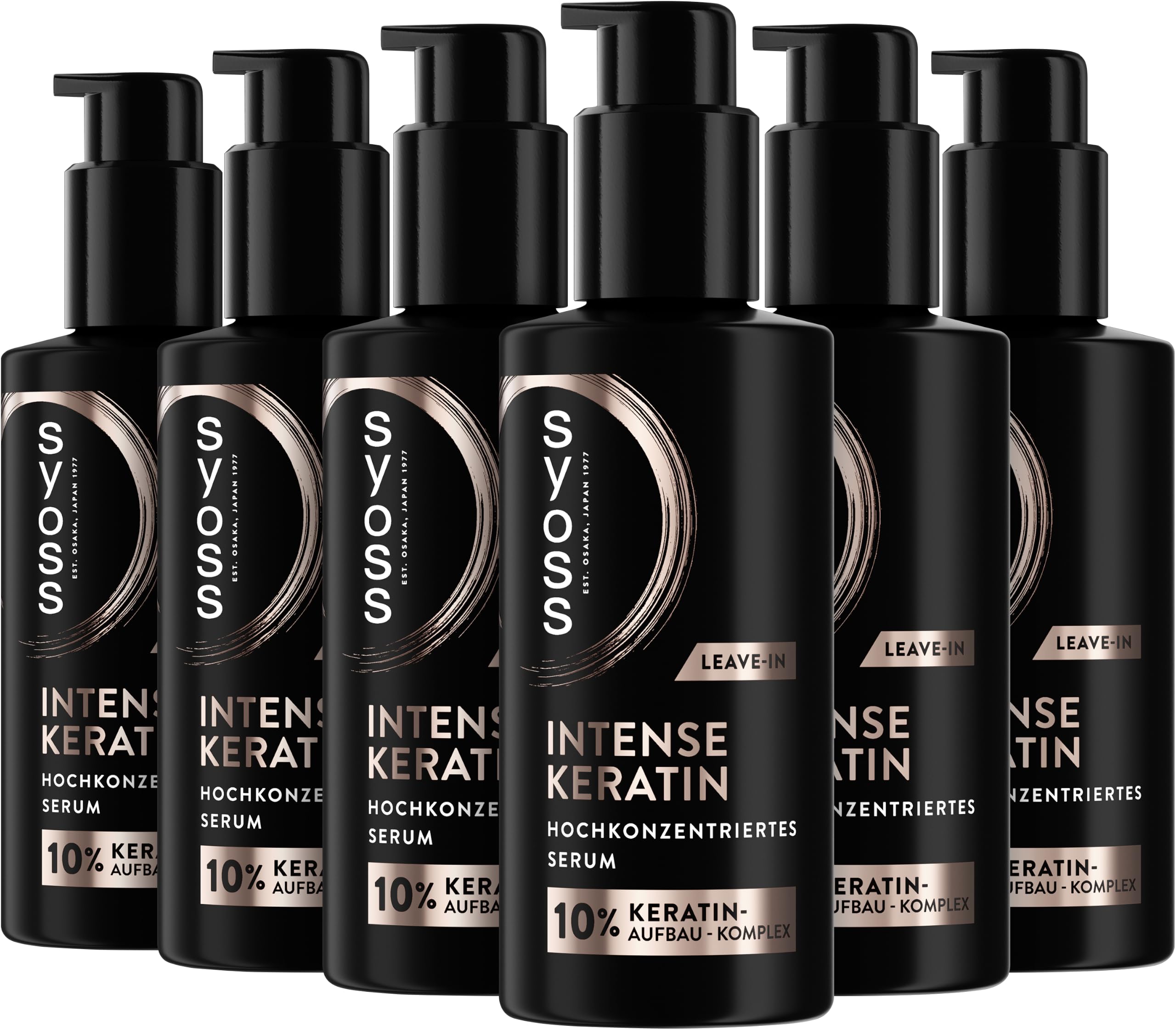 Syoss Intense Keratin Serum (6x 100 ml), hochkonzentriertes Leave-in Serum für brüchiges Haar, Haarserum mit 10% Keratin-Aufbau-Komplex & Anti-Spliss-Technologie