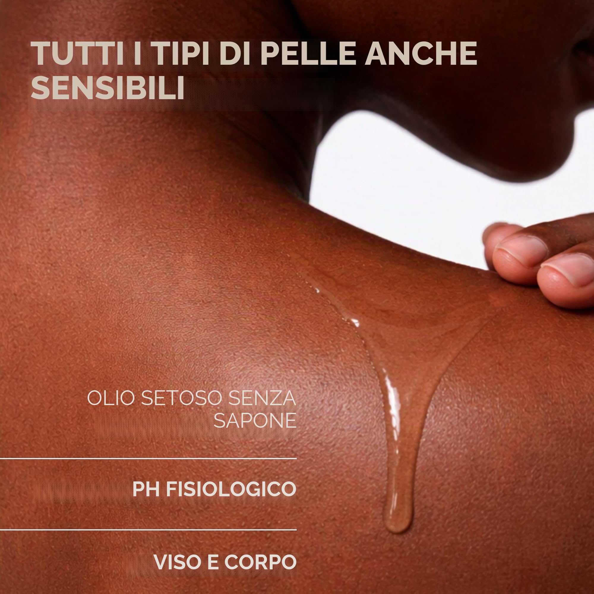 Uriage Derm-Phy - Olio da doccia da 1 l, detergente per viso, corpo, pelli secche, sensibili, pulisce, nutre, previene l'essiccazione, 25% glicerina, agenti extra ricchi, pH fisiologico, senza sapone