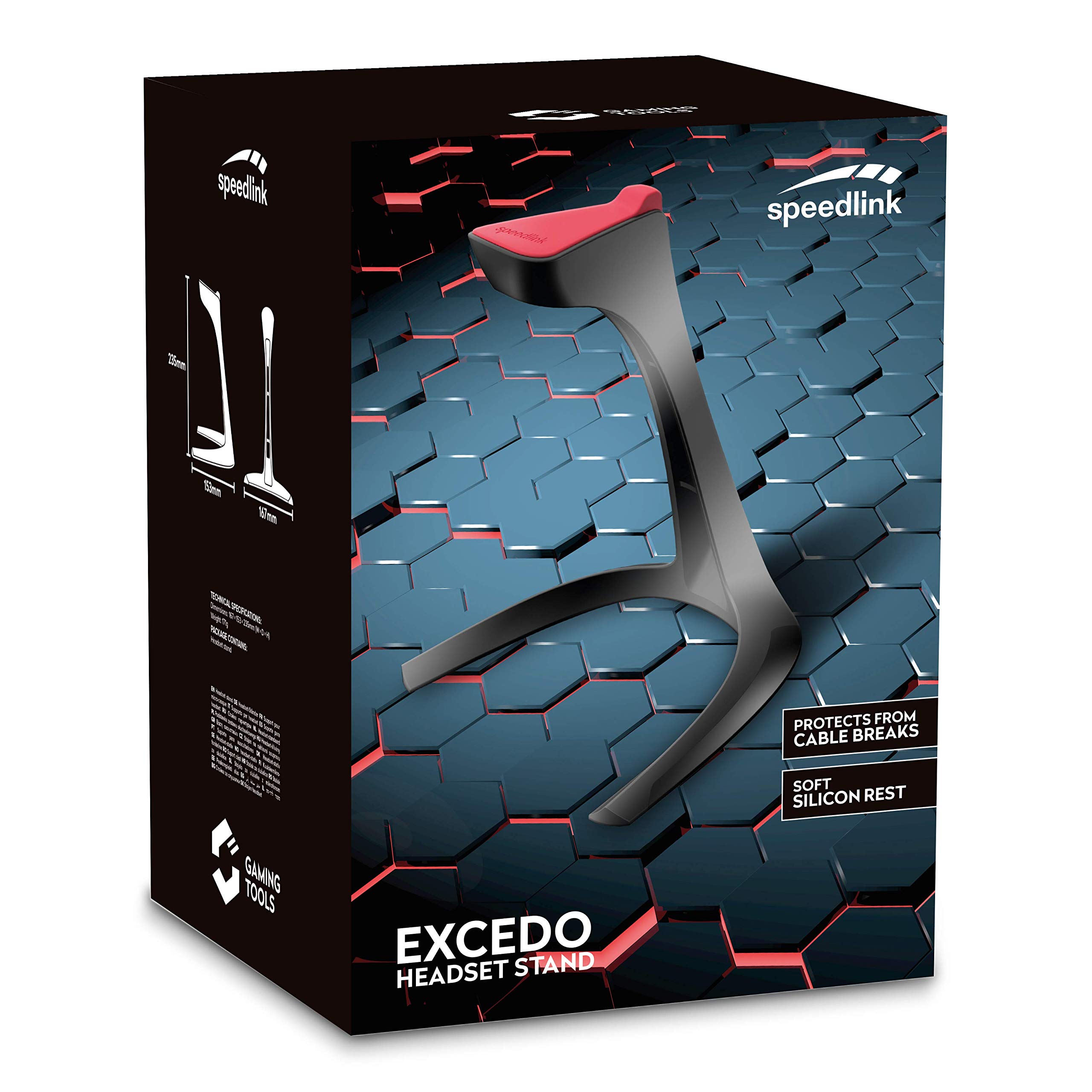 HyperX Cloud Alpha Wireless - Gaming-Headset für PC, 300 Stunden Akkulaufzeit, DTS Headphone:X Spatial Audio & Speedlink EXCEDO Gaming Headset Stand - Ständer für Kopfhörer und Headsets, schwarz