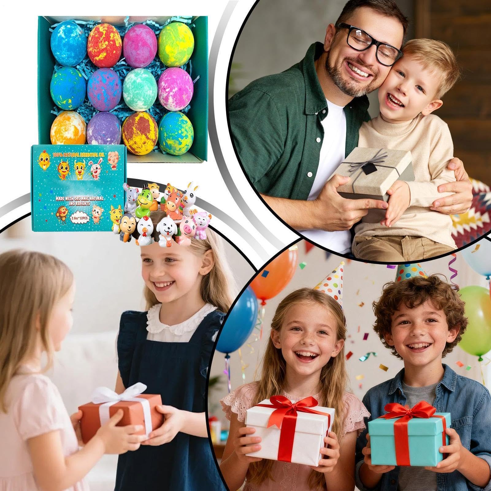 Badekugel für 12 Stück Handseife mit Spielzeug