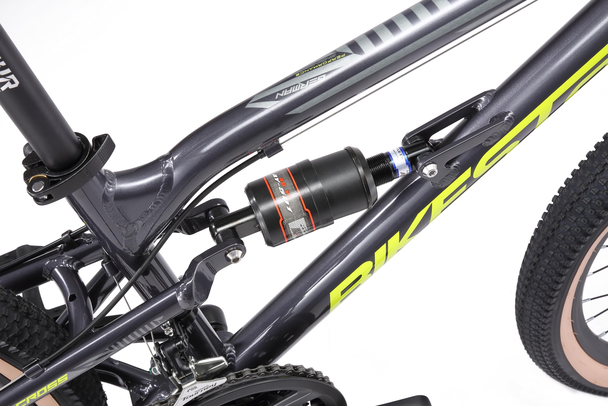 BIKESTAR MTB Mountain Bike Sospensione Completa Alluminio per Bambini 9 Anni | Bicicletta 24 Pollici 21 velocità Shimano, Freni a Disco |