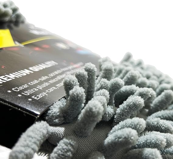 Spark 7050 Microfiber Chenille Auto Cleaning and Drying Gloves 16x24 cm. GRAY