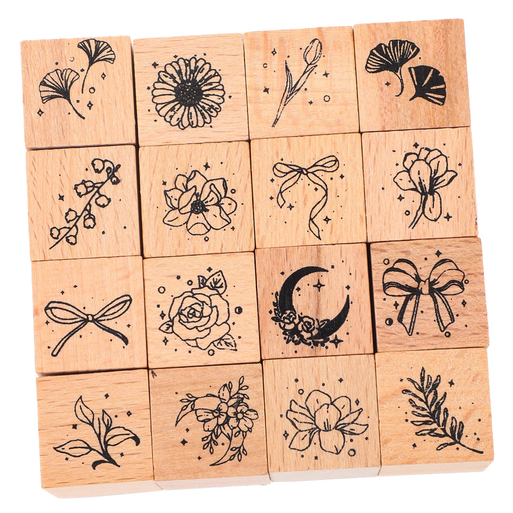 Operitacx 80stücke Teiliges Holzstempel Für Dekorative Pflanzenmotive Für Scrapbooking Und -karten Handgefertigte Stempel Für Kreative Bastelideen