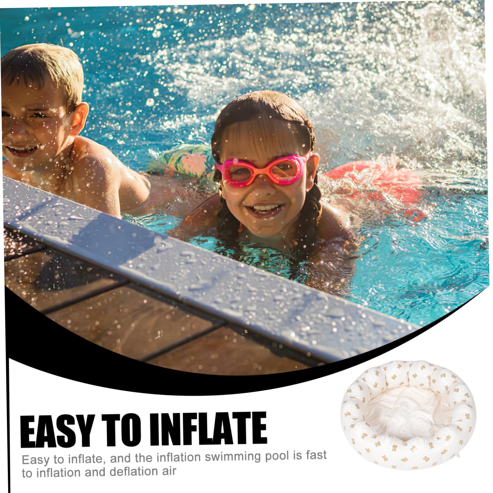 ibasenice Piscina Per Neonati Vasca Da Bagno Per Bambini Piscina Gonfiabile Rotonda Per Bambini Per Feste Allaperto