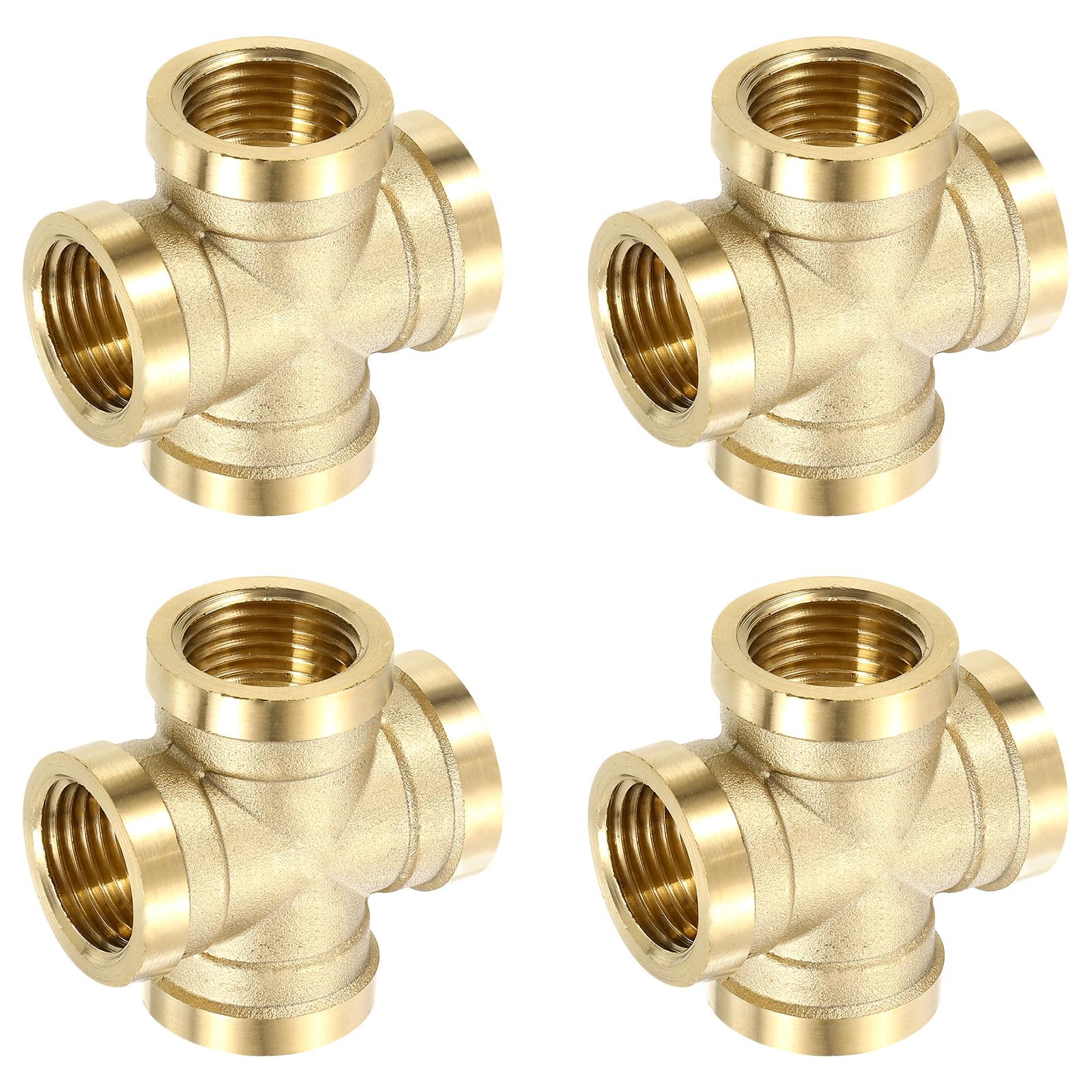 Raccord croix 1/2 laiton pour circuit eau jardin et compresseur atelier