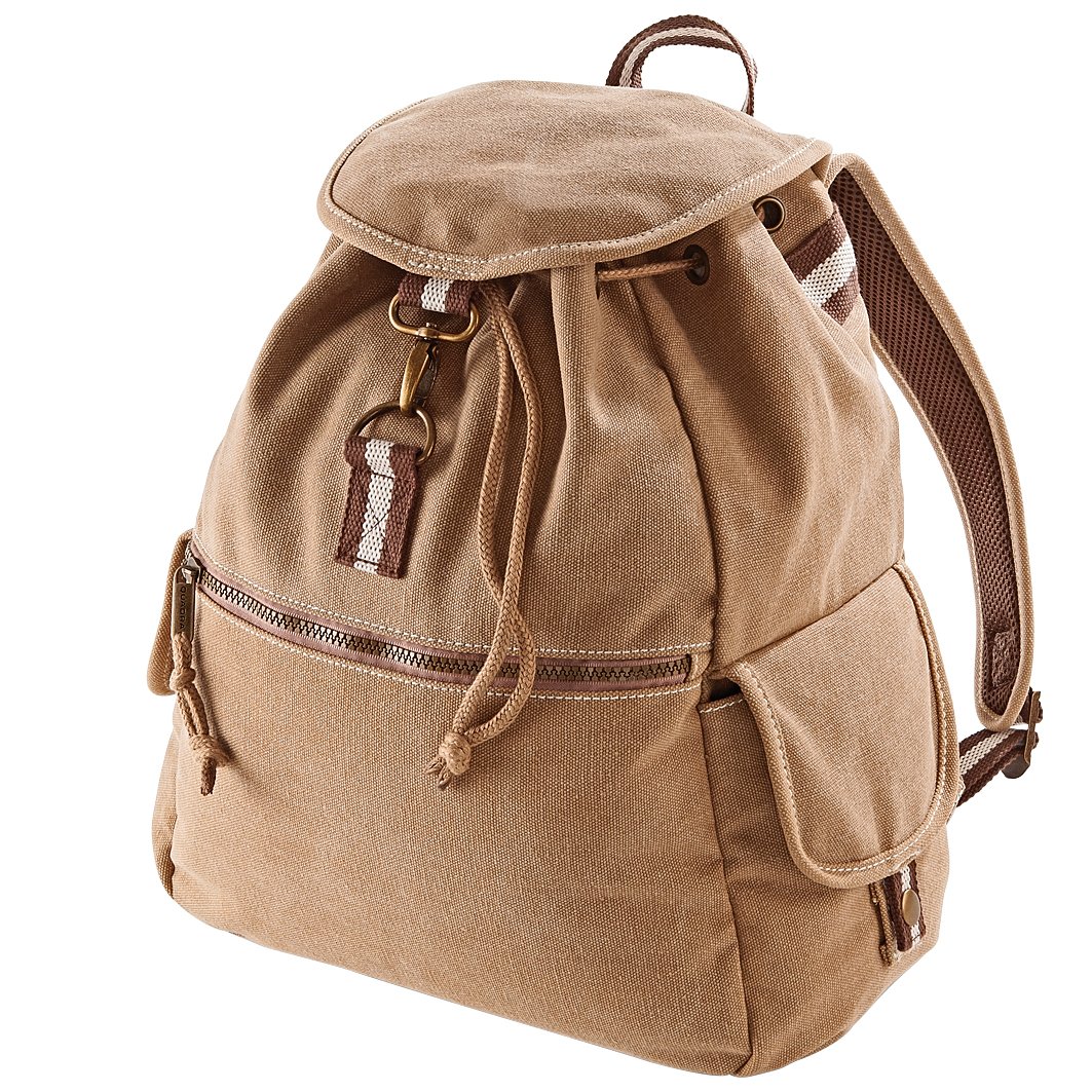 Quadra Vintage Segeltuch Rucksack - 18 Liter