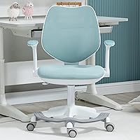 Vista 9 de Linda silla de escritorio para niños, sillas giratorias para oficina de lectura y estudio de computadora, para niños, niñas y adolescentes