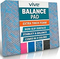 Vista 11 de Vive Almohadilla de equilibrio – Esterilla de yoga grande de espuma para terapia física, entrenamiento de estabilidad, ejercicio de rodilla