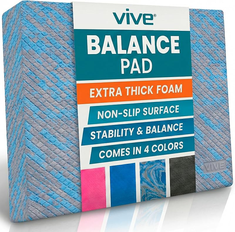 Vive Balance Pad - Foam Large Yoga Mat Trainer for Physical Therapy, Stability Workout, Knee and Ankle Exercise, Strength Training, Rehab - Chair Cushion for Adults, Kids, and Travel