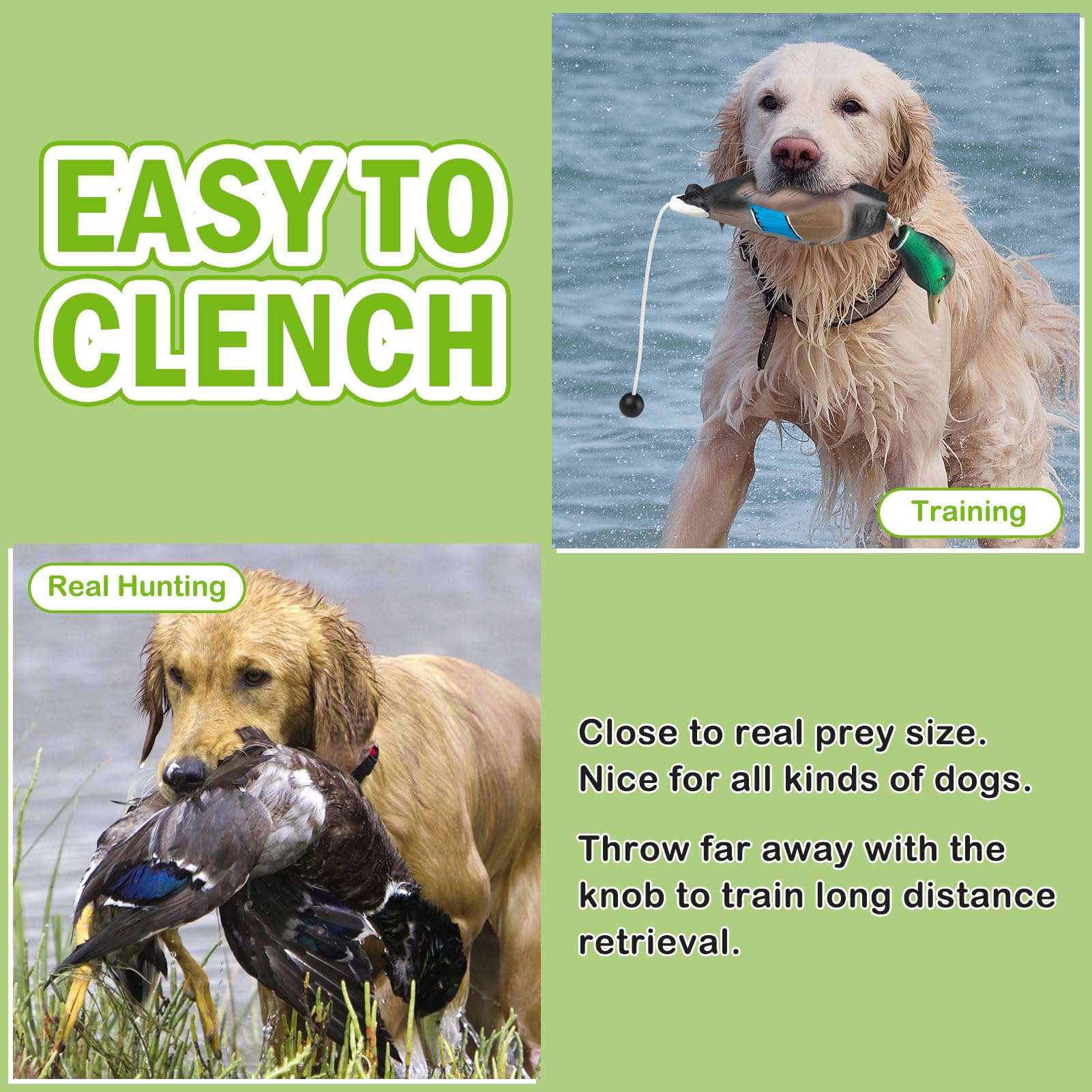ARCHEREST Dead Duck Dummy Bumper per caccia retriever addestramento cane galleggiante