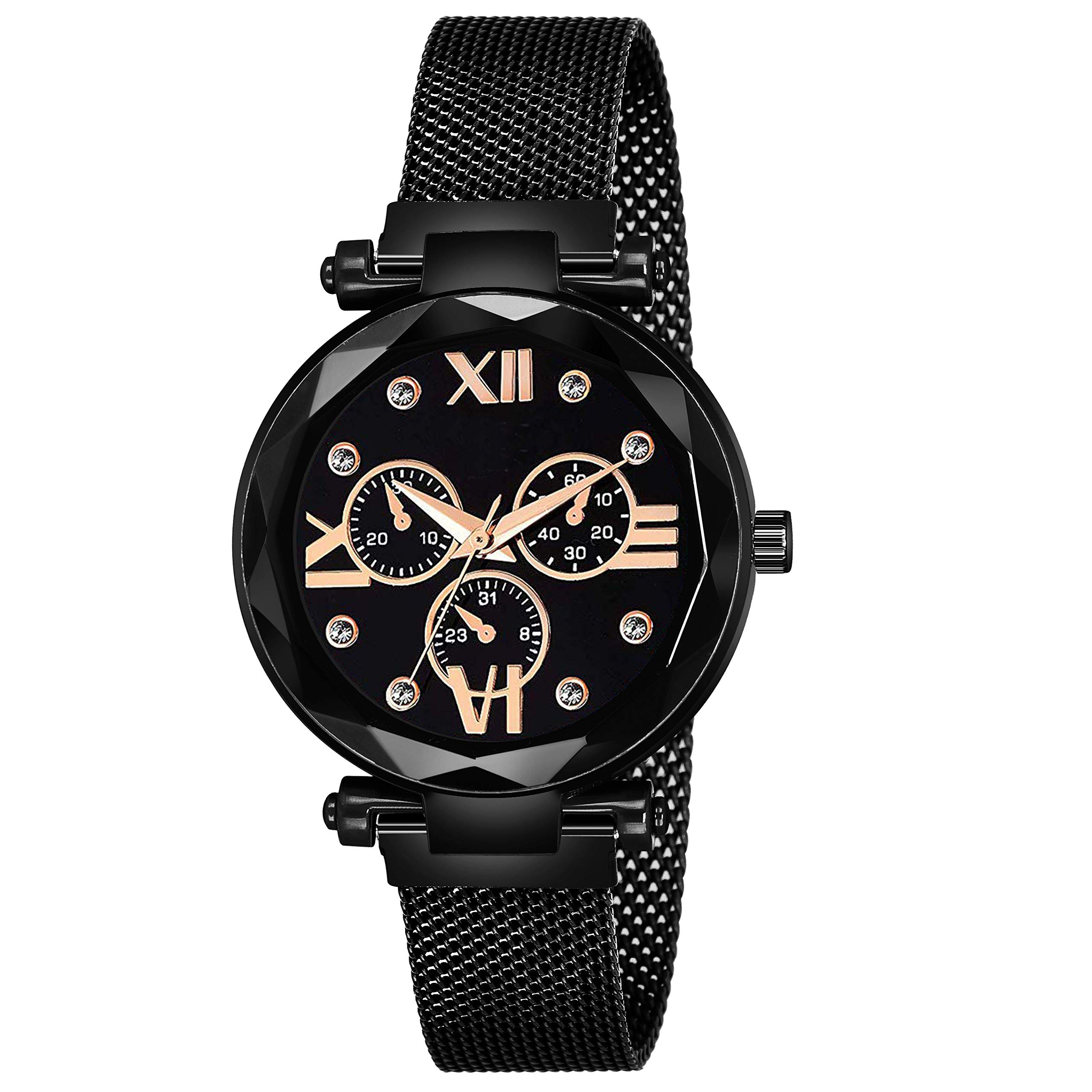 Talgo Analogue Unique Designer Black Dial Black Magnet Strap Wrist Analog Watch - for Women & Girls (B08RS9K7T3) Amazon Price History, Amazon Price Tracker
