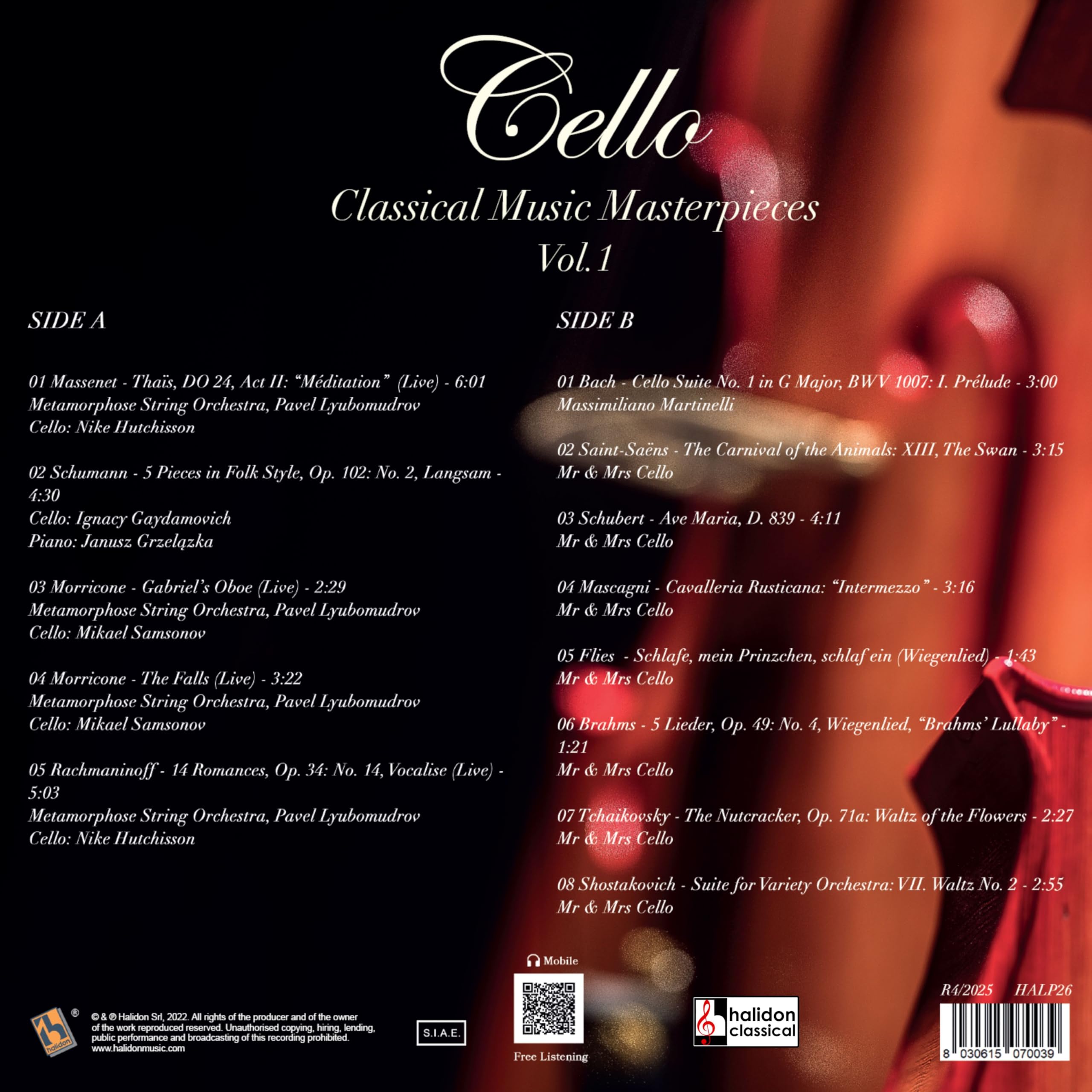 Vinilo Cello – Classical Music Masterpieces