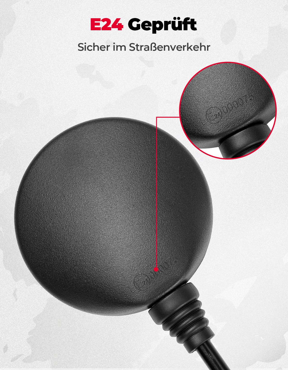 KEMIMOTO Lusterko motocyklowe wsteczne, zatwierdzone uniwersalne lusterka motocyklowe, składane lusterka na kierownicę M10 do Street Bike Sport Bike Scooter Cruiser