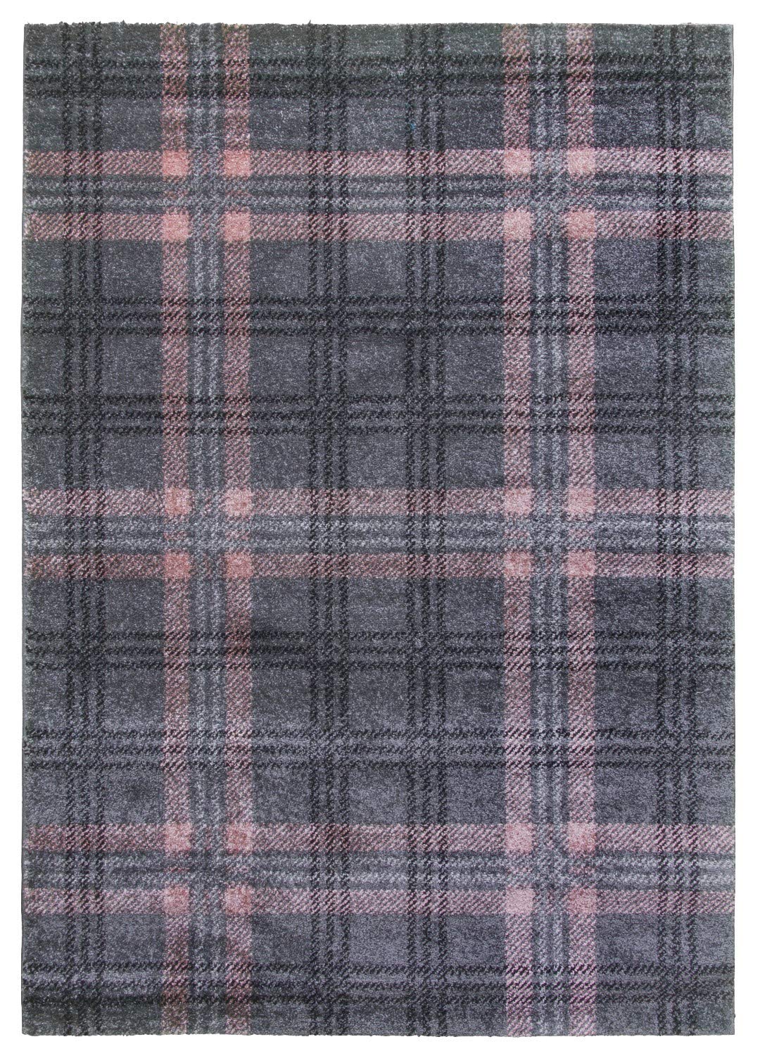 SrS Rugs® Glendale Classic Collection Tartan Rug, 8 Colours, 5 Sizes (Pink, 160 x 220cm)