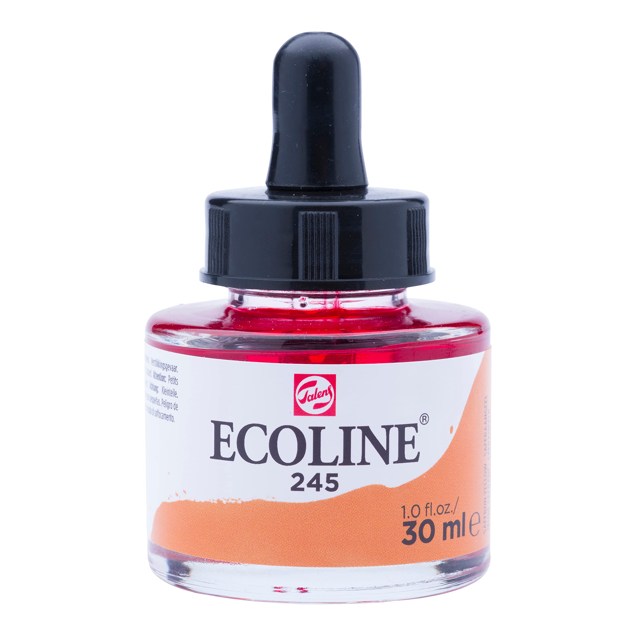 Royal Talens Ecoline Liquid Watercolour Ink Dye 30ml Saffron Yellow Illustration