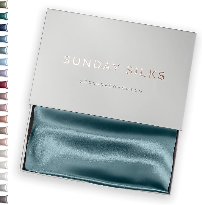 SUNDAYSILKS™ Premium Silk Pillow Cases | 100% Mulberry Silk Pillowcase | All Sides Real 22 Momme Grade 6A Silk | Standard Queen, King Size Silk Pillowcases | Silk Pillow Case with Zipper [Off White]