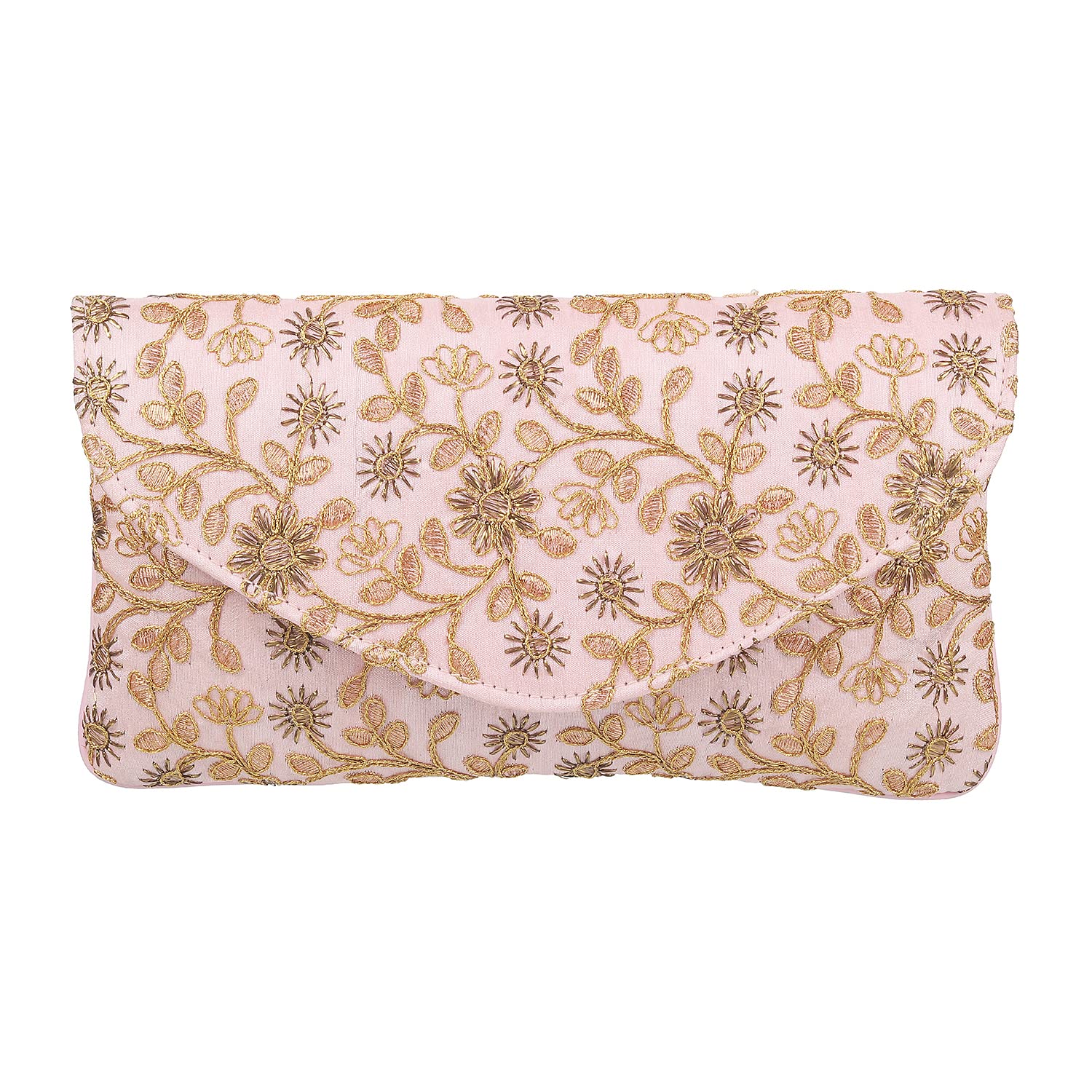 Metro Peach Embroidery Secure Magnet Snap Party Clutch For Women (B09W18YKN8) Amazon Price History, Amazon Price Tracker