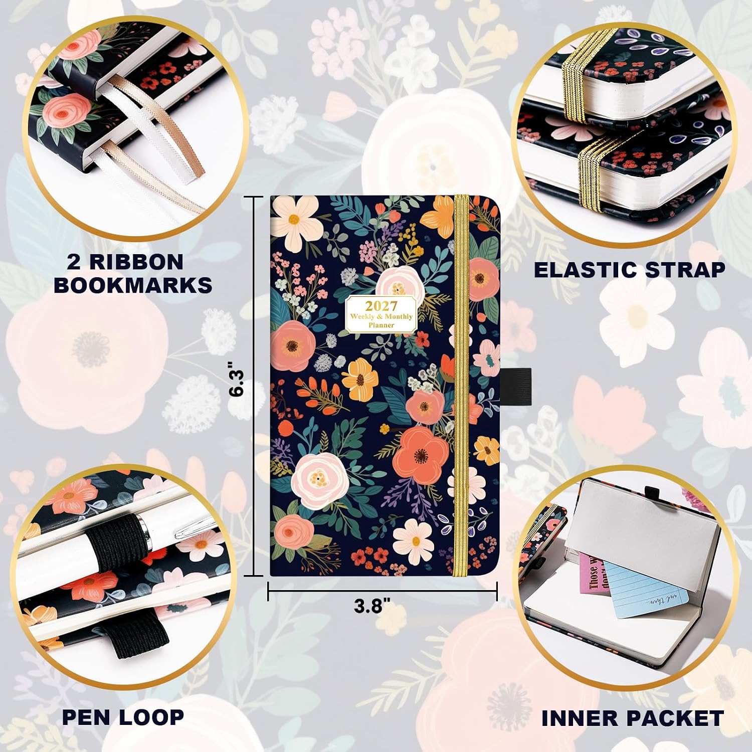 2027 Pocket Planner - 2027 Planner Weekly and Monthly, 6.3" x 3.8" image 3