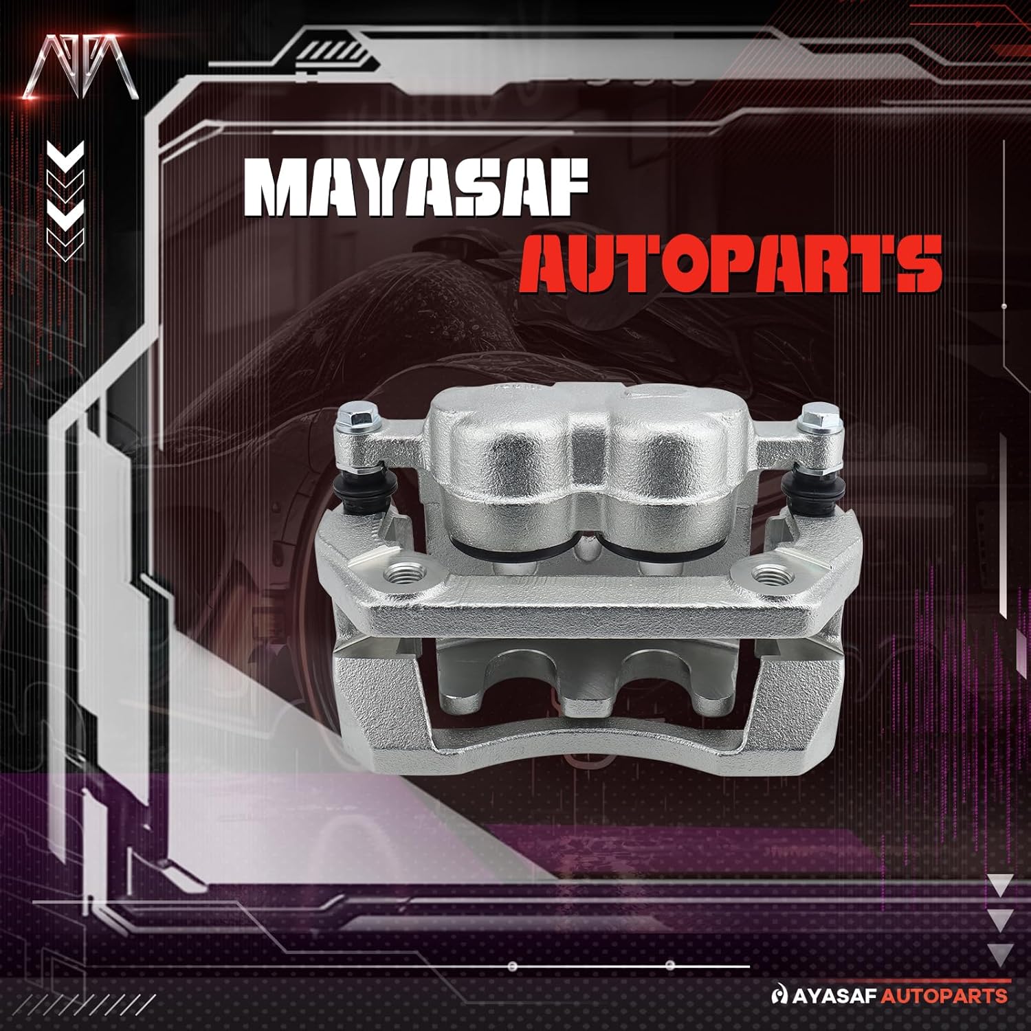 MAYASAF 18B5076 Rear Right Brake Caliper Passenger Side Caliper Assembly for Ford 2008-2012 F-250 Super Duty, 2008-2012 F-350 Super Duty