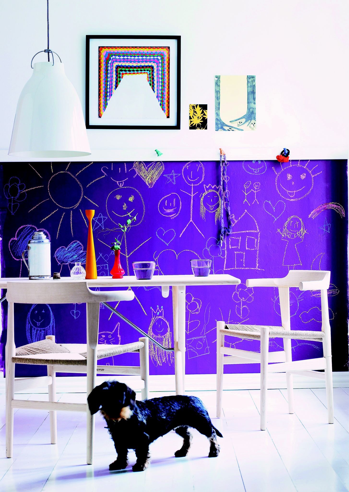 TAFELFARBEN 4er Set schwarz/blau/Fuchsie/grün Premium QUALITÄT