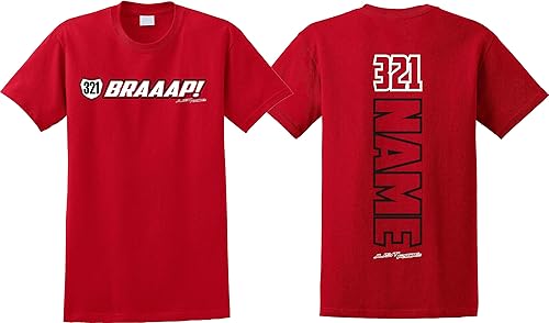 Miniatura 2 de Just Ride Youth Braaap! Camiseta de motocross con matrícula MX Moto personalizada