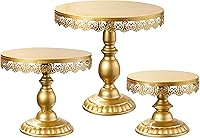 Vista 10 de HBlife Juego de 3 soportes blancos para pasteles (plato de 8"/10"/12") para pasteles de 6-10 pulgadas, juego perfecto para exhibición de mesa