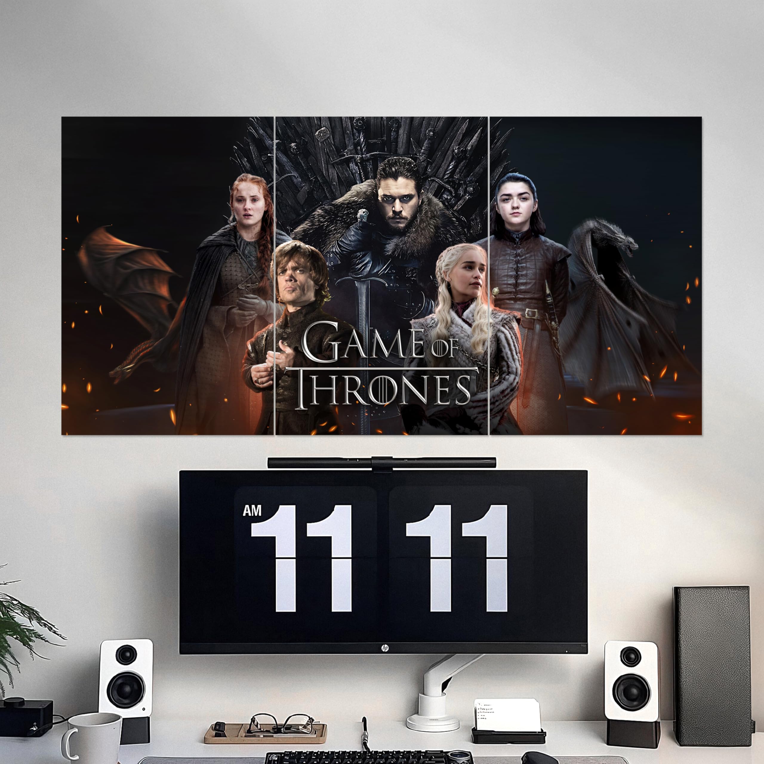 GoT Split Wall Posters Set | 12x18 Inch Premium 350 GSM Paper Prints | GOT Room Décor, Stylish Wall Art, Home & Office Decoration, Gifting Poster Collage