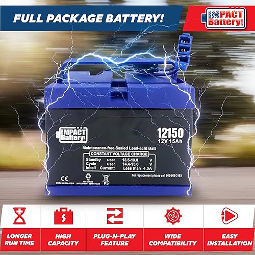 Miniatura 3 de Batería de repuesto de 12V para Peg Perego, juguetes de montar de John Deere