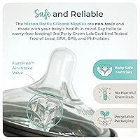 Vista 4 de Mason Bottle Tetinas de flujo rápido (más de 6 meses) – Tetinas de silicona para biberón, se adapta a cualquier tarro Mason de boca regular