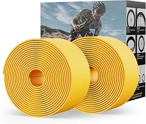 2 Pack Road Bicycle Tire Liner - Flat Tire Protection Strip for Bikes, MTB, E-Bike, Scooter & Lawn Mower