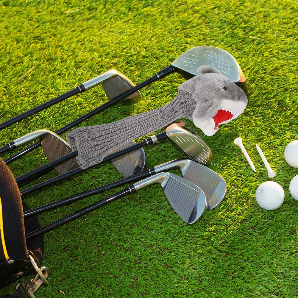 Golf Head Covers, Shark Head Driver Headcover Funny Animal Golfschläger Head Cover für alle Marken 3 und 5 Holz Driver
