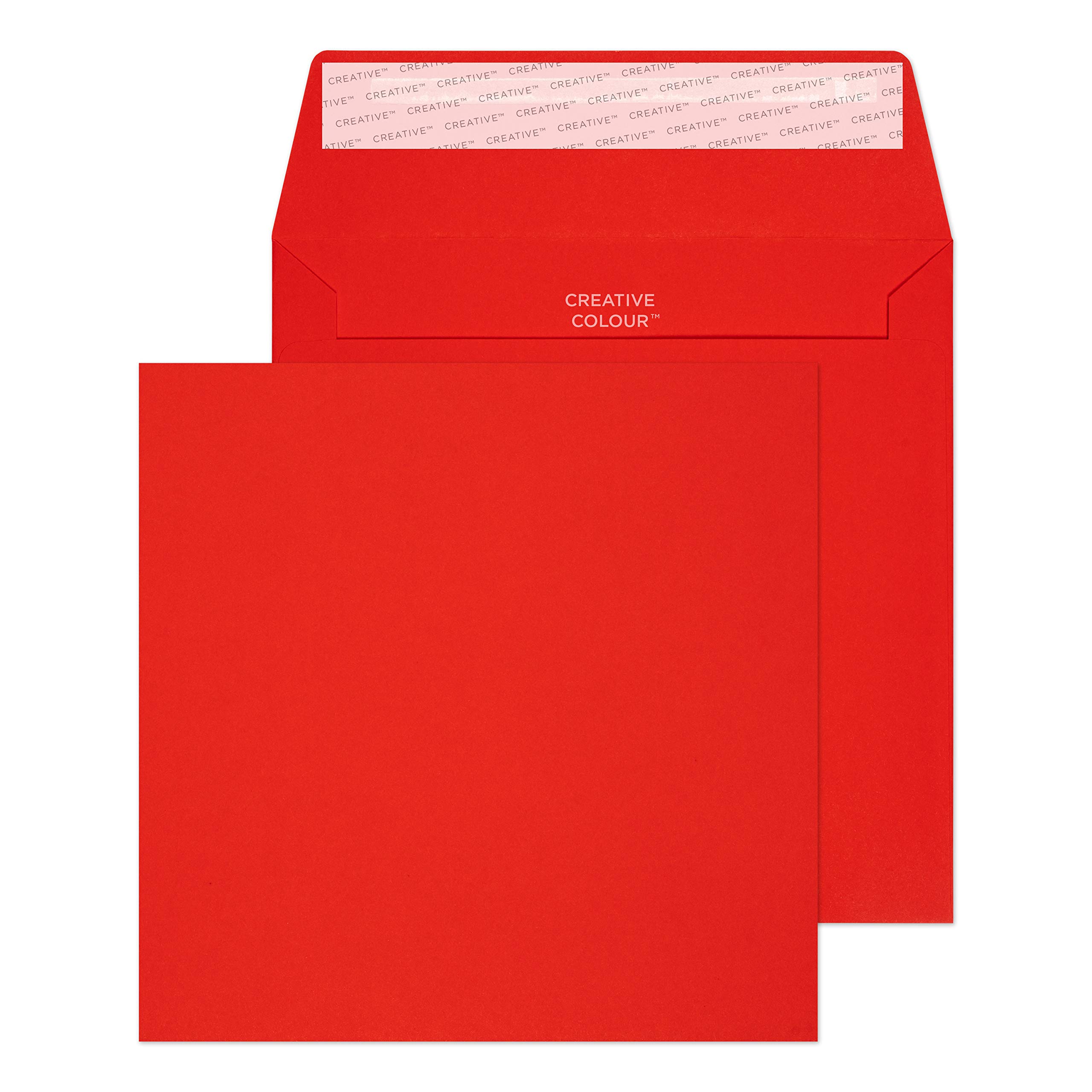 Blake Colour Pillar Box Red Peel & Seal Square Wallet 160x160mm