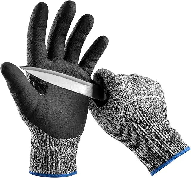 Gants Anti-Coupures LANON Niveau D - Taille M/8, Protection Nitrile Renforcée