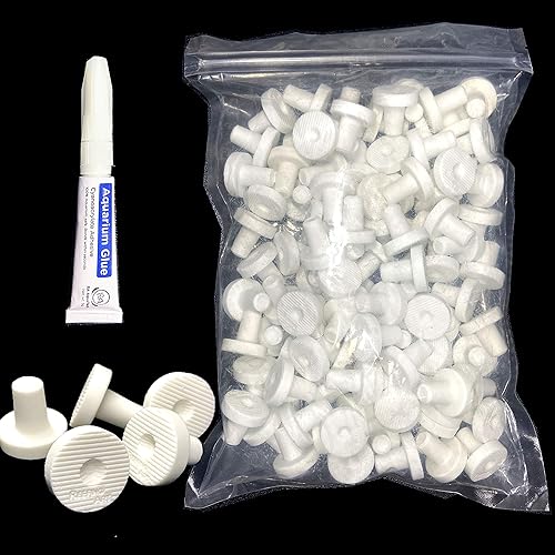 Ceramic Coral Frag Plugs 100 Pack Free Aquarium Glue for