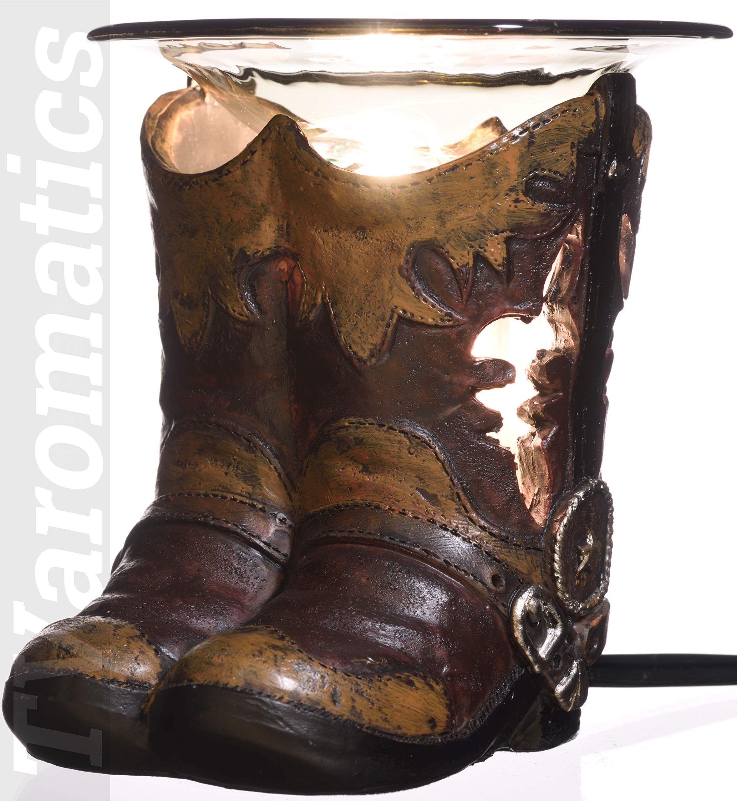 TVaromatics Boots Polyresin Electric Aroma Lamp Oil and Wax Tart Warmer