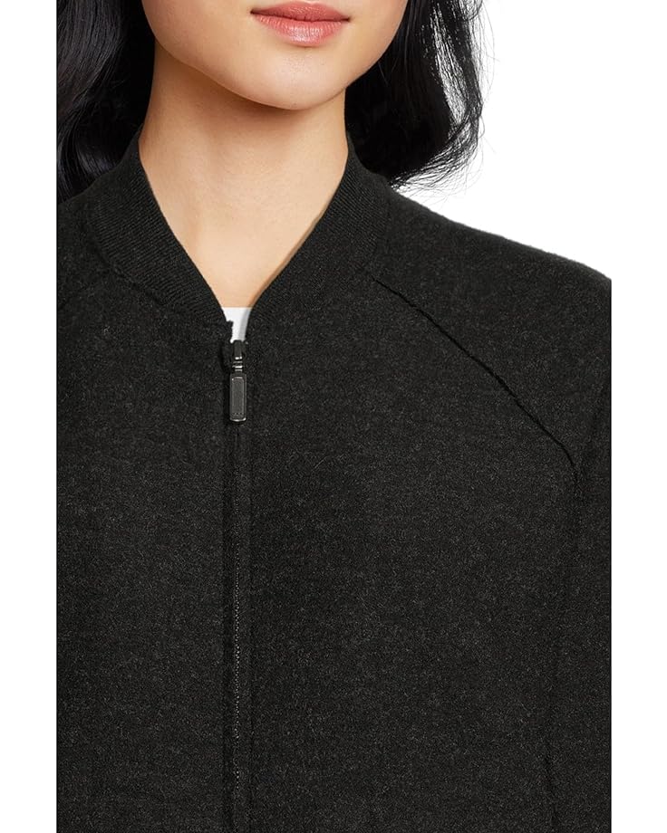 Eileen Fisher Lightweight Boiled Wool Stand Collar Jacket With Pockets - #4 of 5