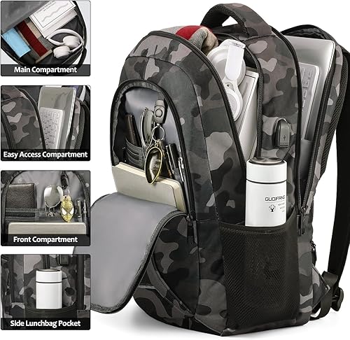 Miniatura 2 de BIKROD Mochila para portátil de 17 pulgadas L9, Camouflaje, Classic