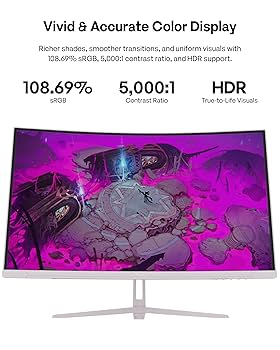 Amazon.com: Pixio PXC278 Wave Pink 27 inch 180Hz Refresh
