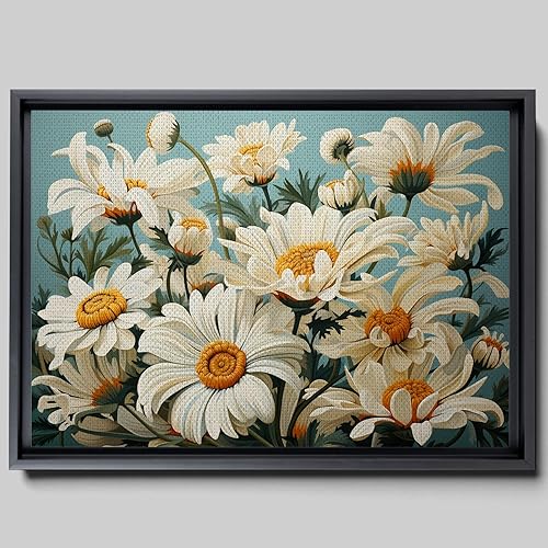 Flower Market Art Prints London Tokyo, Flower Wall Art, Aesthetic Flower Canvas prints Unframed, daisies Wall Decor Pictures for Wall Living Room
