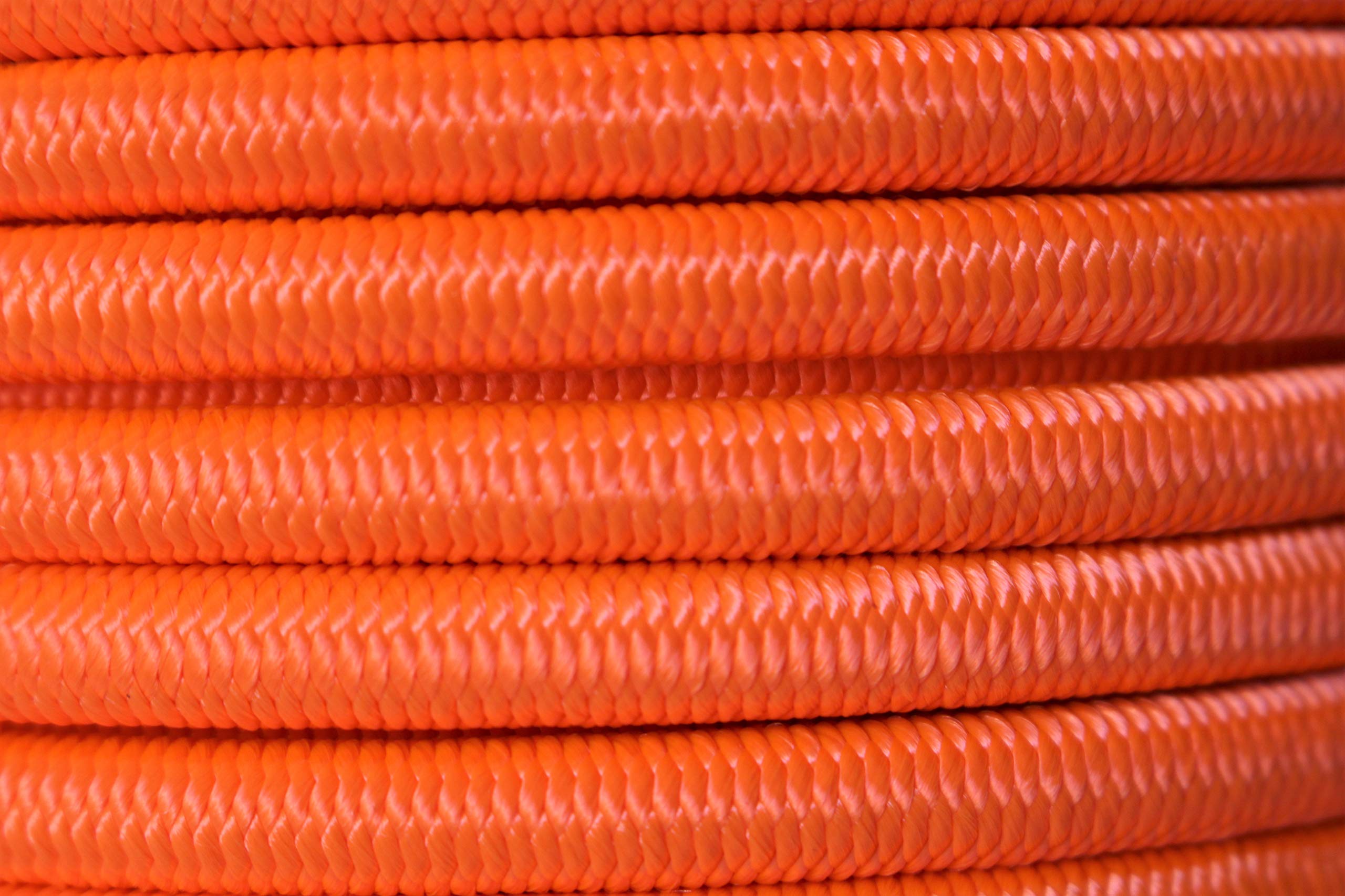 Cordamarket 8 mm Caoutchouc élastique, Adultes Unisexe, Orange Fluor, 50 m