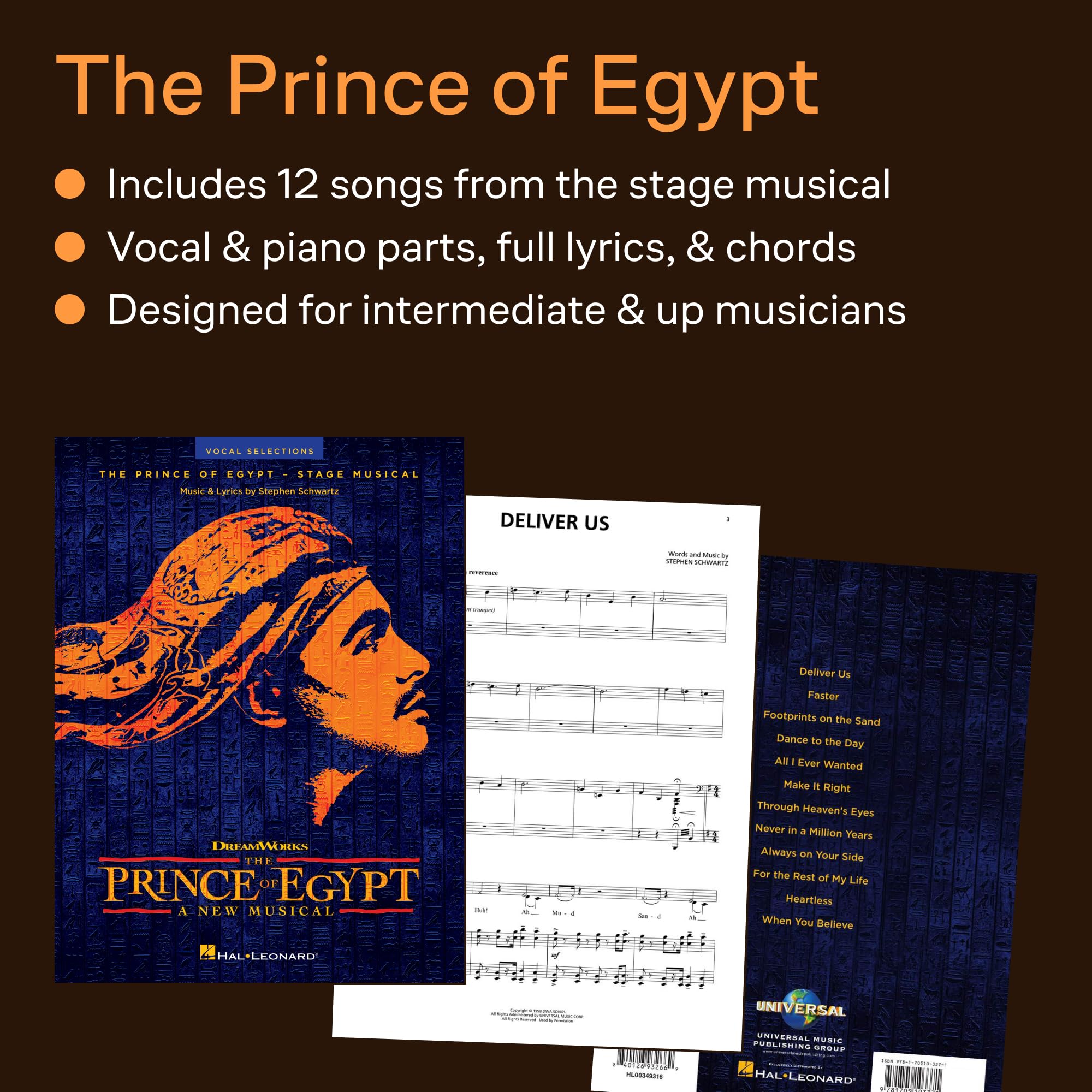 The Prince of Egypt - Vocal Selections: Stage Musical