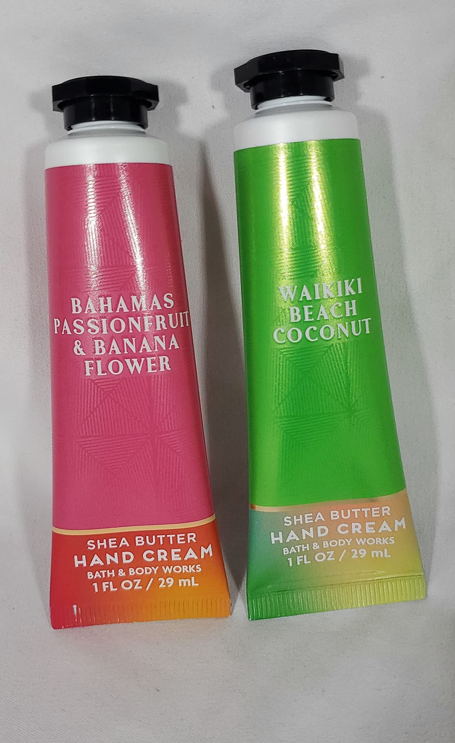 Waikiki Beach Coconut & Passionfruit & Banana Flower - 2 PC Bundle - Hand Cream - 1 fl. Oz each - Travel Size