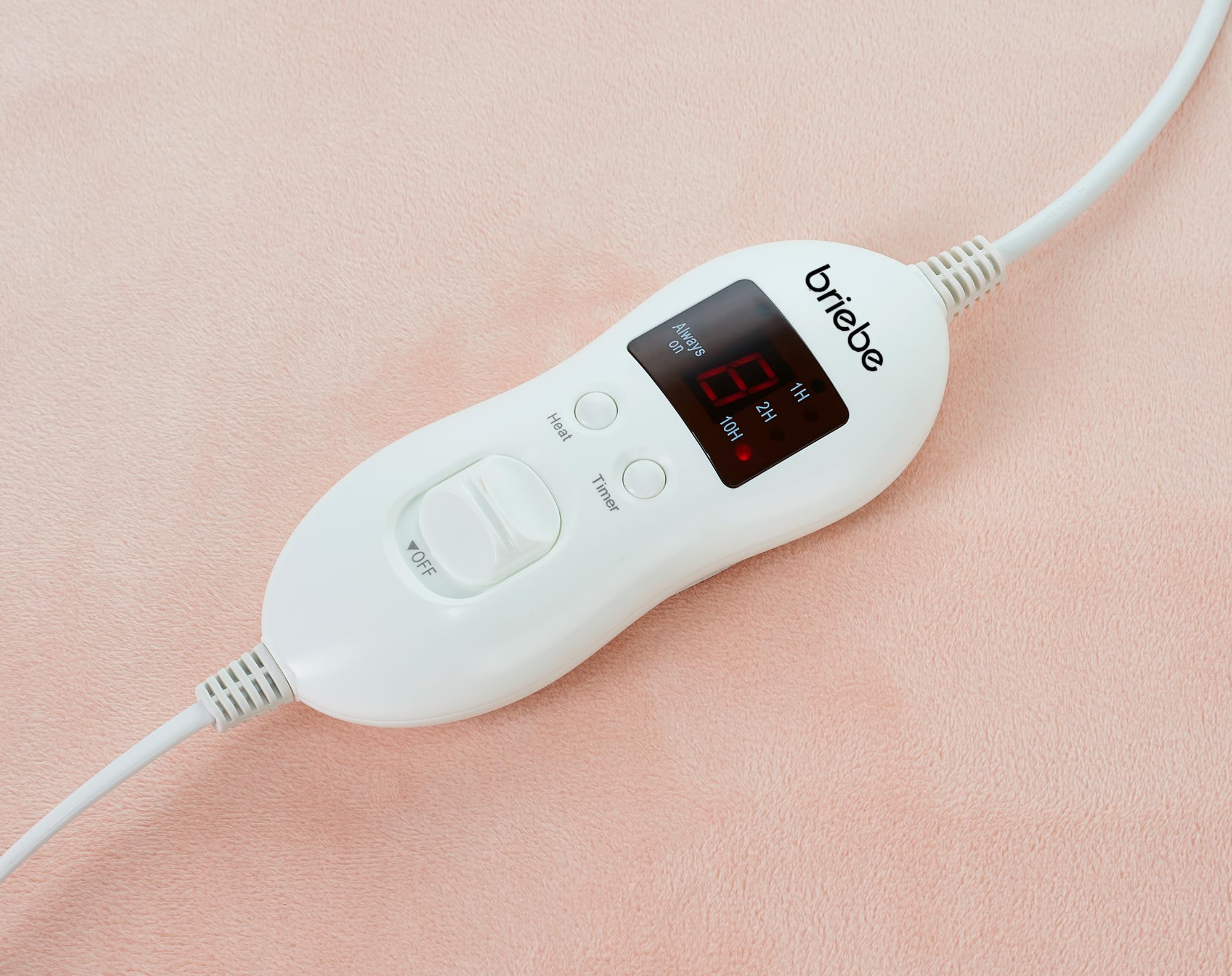 briebe Calienta Camas Eléctrico 150 x 80 cm, 8 Niveles Temperatura, Temporizador, Cama Individual, Rápido Calentamiento, Lavable, Suave, Forro Polar Beige, 60W, EB1135