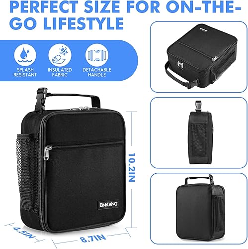 Miniatura 3 de BNKANG Lonchera con aislamiento bolsa de almuerzo aislada duradera bolsa de almuerzo reutilizable para adultos lonchera para adultos hombres y