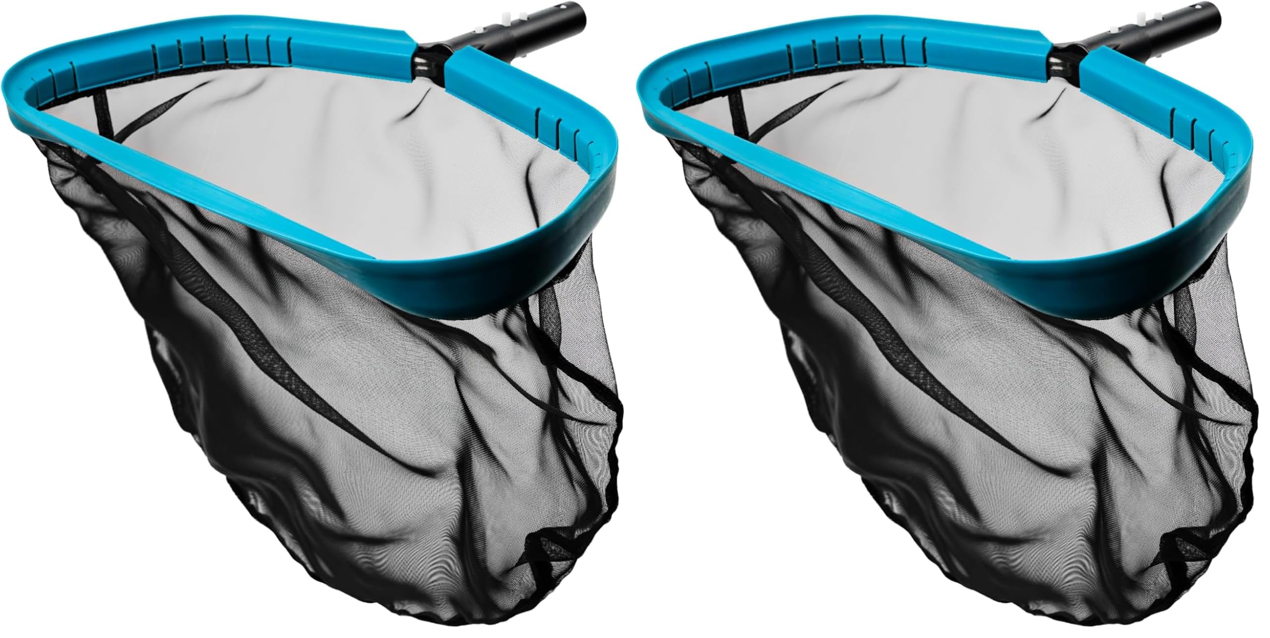 POOLWHALE Pool Skimmer Net Rake, Aluminum Frame Deep Nylon Net, Ultra Fine Mesh Pool Nets for Cleaning Leaves, Debris &amp; Swimming Pools Skimming (Pack of 2)
