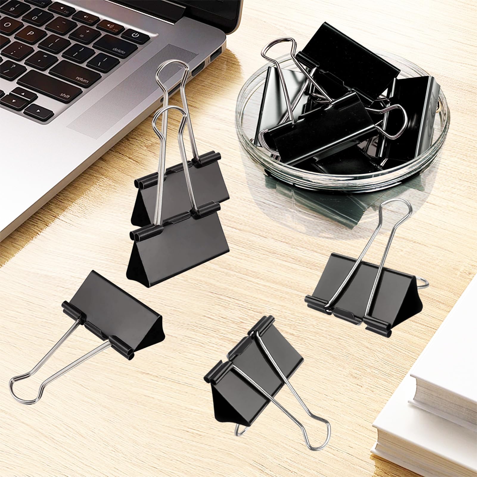 Clip per raccoglitori extra large da 5,1 cm (confezione da 72), morsetti per carta grandi con scatola di clip giganti per ufficio e casa