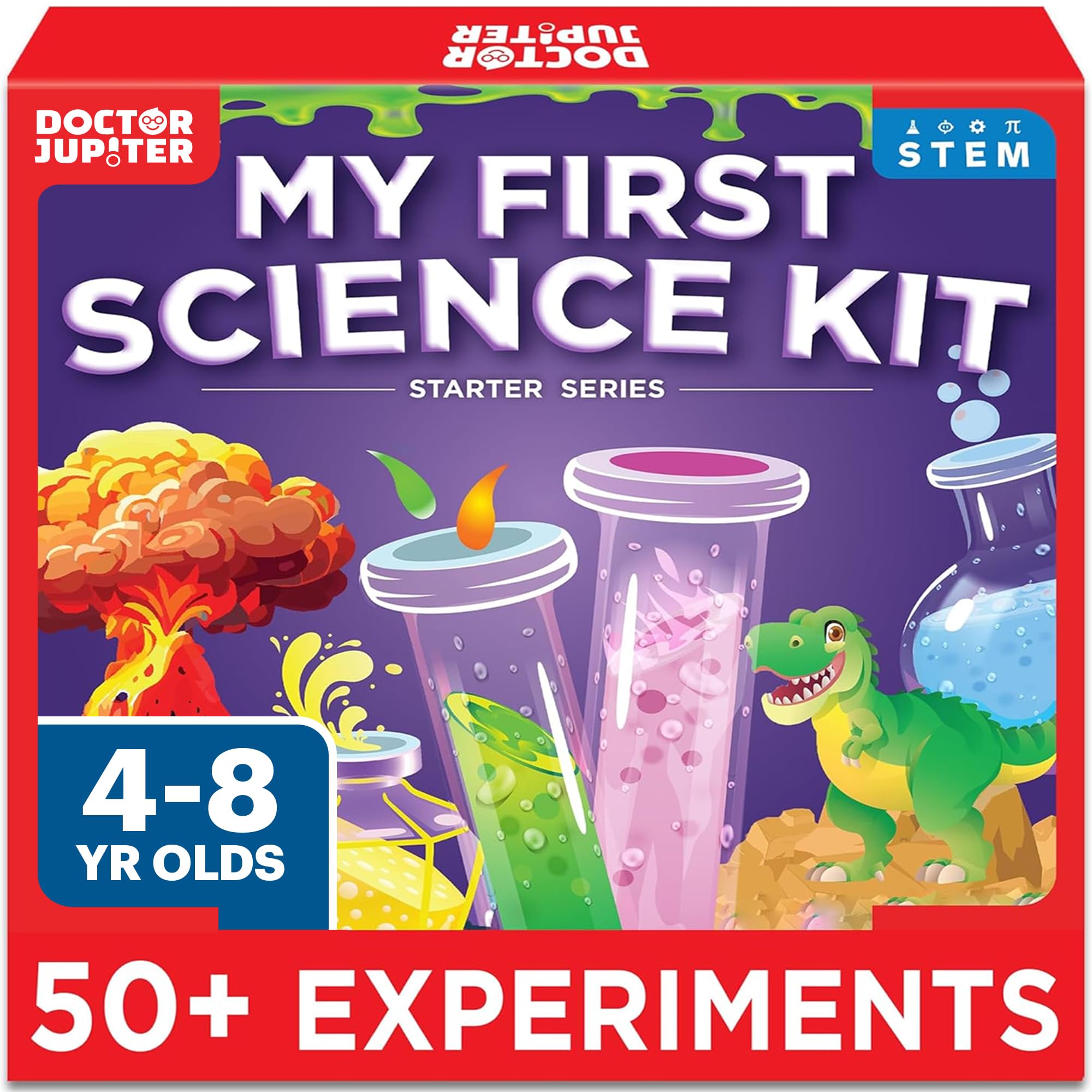 Doctor Jupiter Toy Science Kit for Boys & Girls Ages 4-5-6-7-8| Birthday Gifts for 4+ Year Kids| Learning & Education Toys | 50+ Experiments Starter Science Series