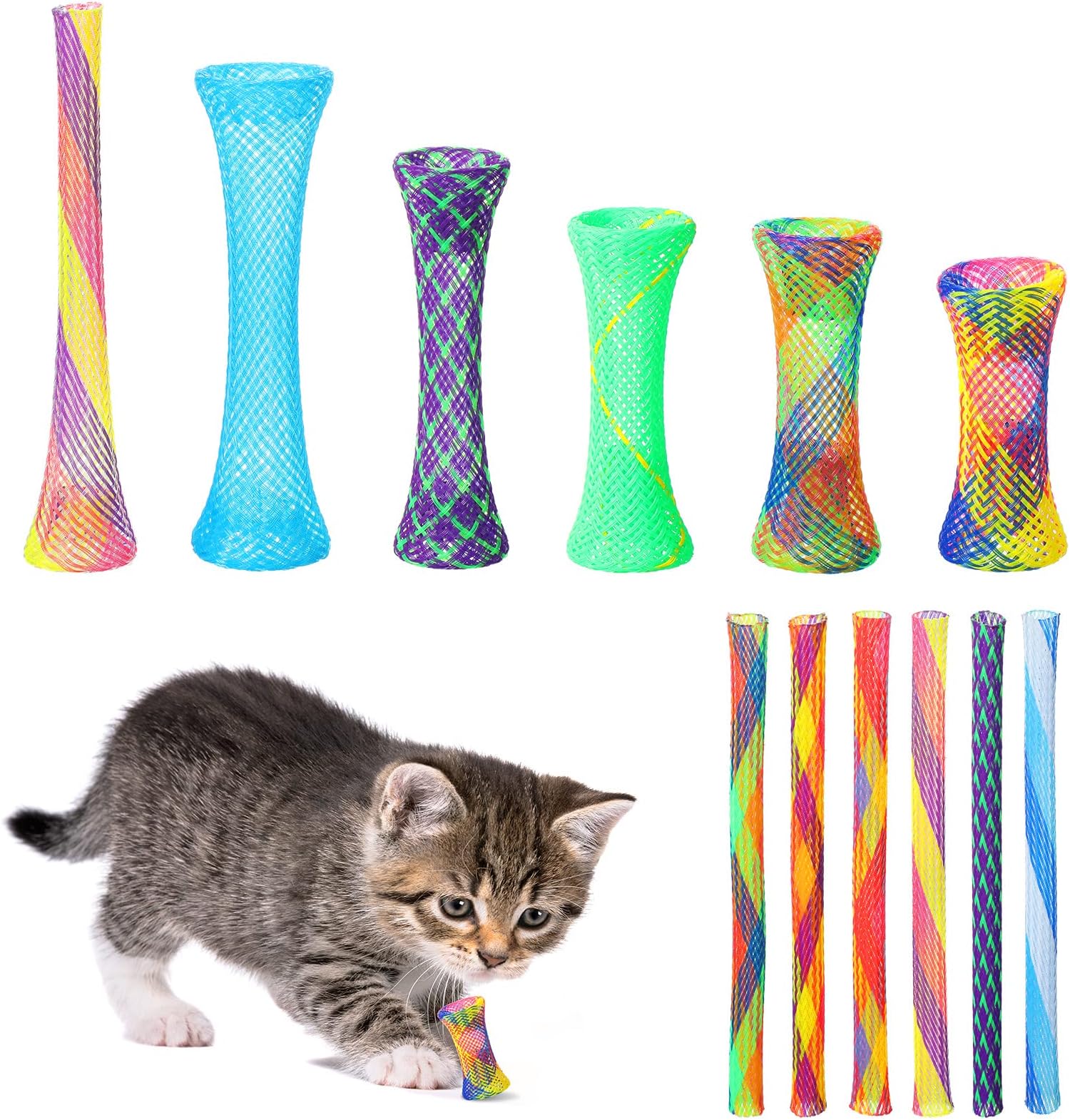 Amazon.com : ISMARTEN Pet Wide Colorful Springs Cat Toys for Cat Kitten ...
